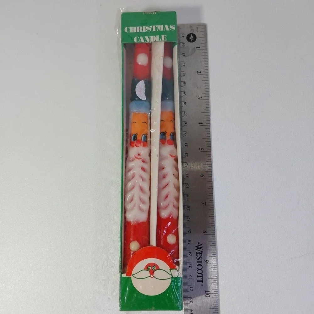 Vintage‎ set of Santa Christmas Candles 10